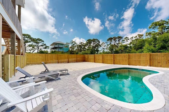 view of pool featuring a patio area