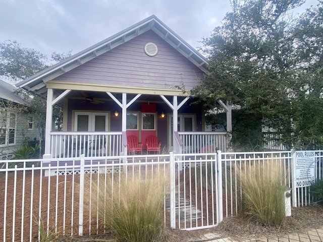 bungalow-style house with a porch