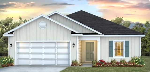 view of front of home featuring a garage