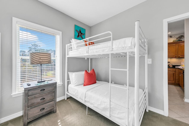 view of tiled bedroom