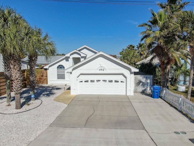 view of front facade with a garage