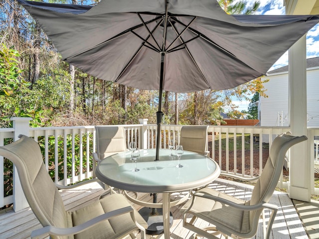 view of wooden deck