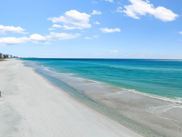 water view featuring a beach view