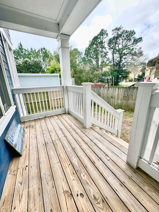 view of wooden terrace