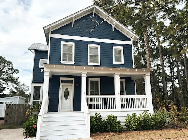 craftsman-style house featuring a porch