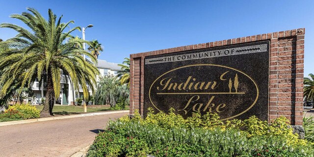 view of community sign