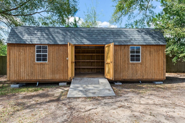 view of outdoor structure