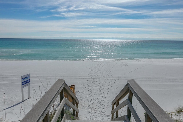 water view featuring a view of the beach