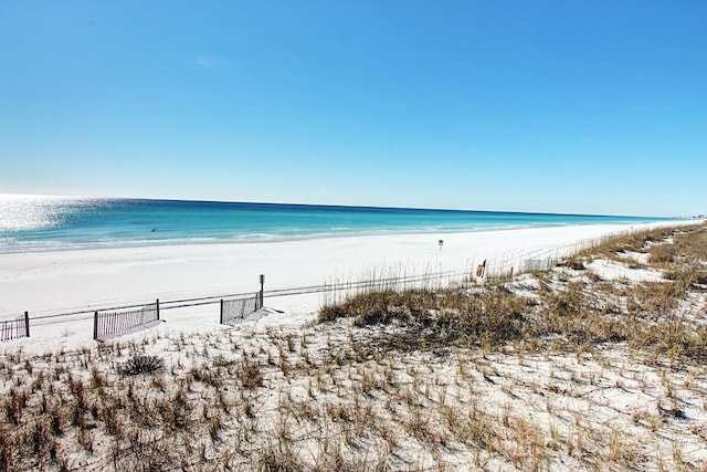 water view featuring a view of the beach