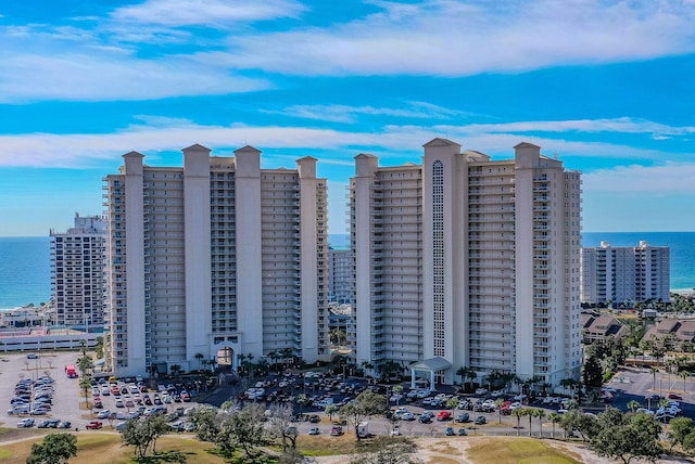 view of property with a water view