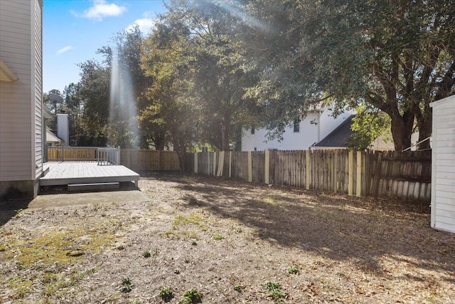 439 Northview Ln, Crestview, FL 32536 - view of yard featuring a fenced backyard and a wooden deck