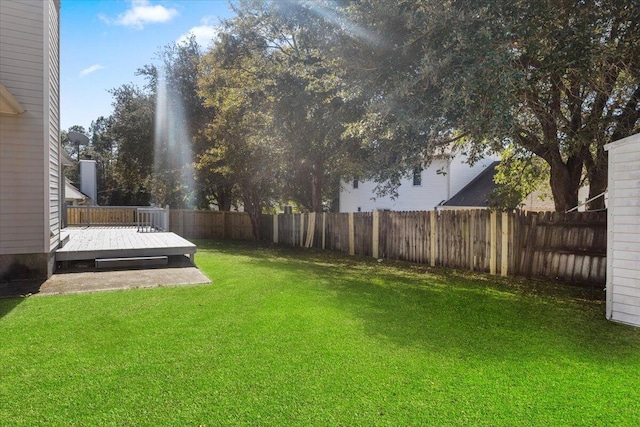 439 Northview Ln, Crestview, FL 32536 - view of yard with a wooden deck and a fenced backyard