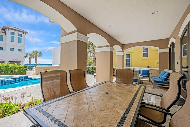 view of patio / terrace featuring outdoor lounge area