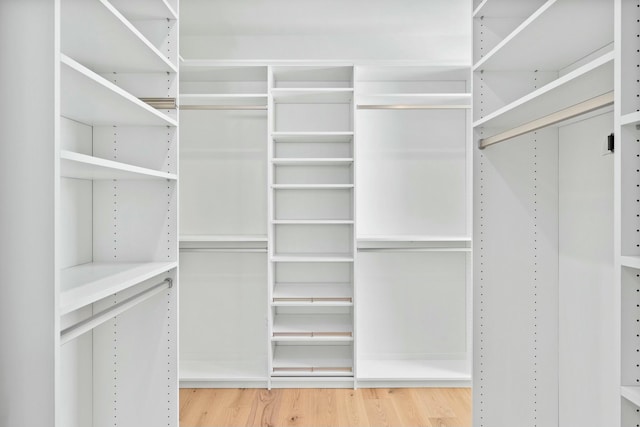 spacious closet with wood-type flooring