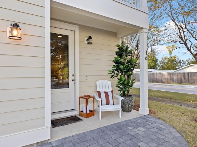 view of doorway to property