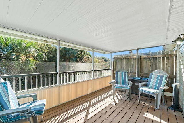 view of sunroom