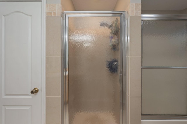 bathroom with an enclosed shower