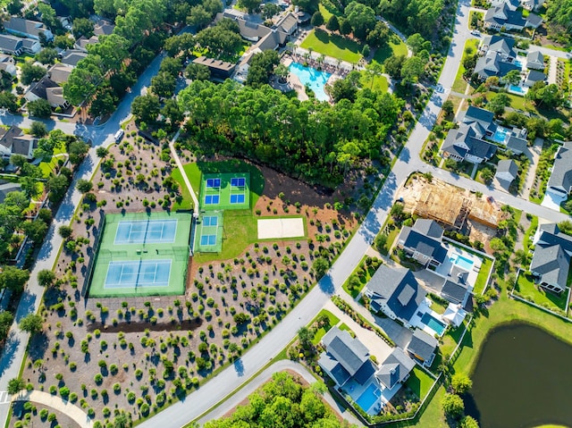 drone / aerial view featuring a residential view