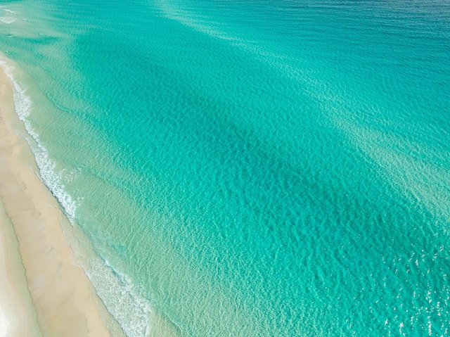 birds eye view of property featuring a beach view and a water view