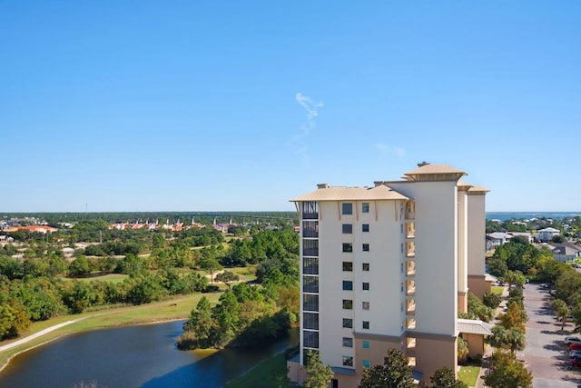 view of property with a water view