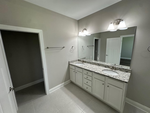 238 Partridge Ln, Freeport, FL 32439 - full bathroom with double vanity and tile patterned flooring