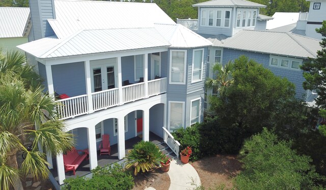 270 Beach Bike Way, Inlet Beach, FL 32461 - view of front of home featuring metal roof and a patio area