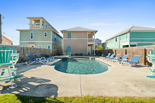 view of pool featuring a patio area