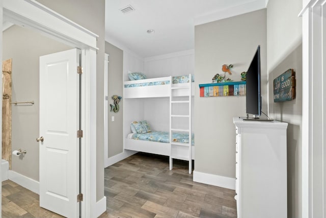 bedroom featuring light hardwood / wood-style flooring