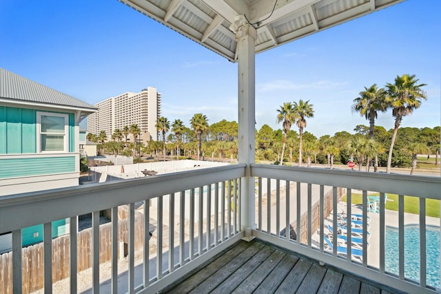 view of wooden deck