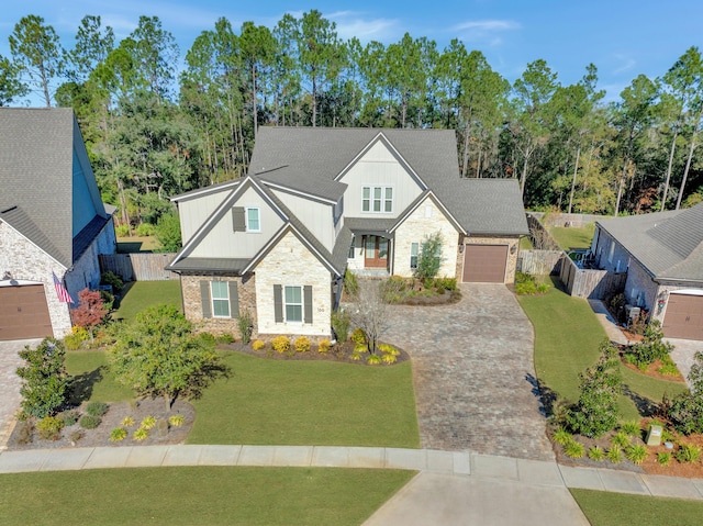 view of front of house with a front lawn