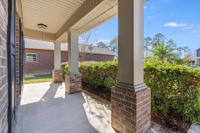 view of patio / terrace with a porch