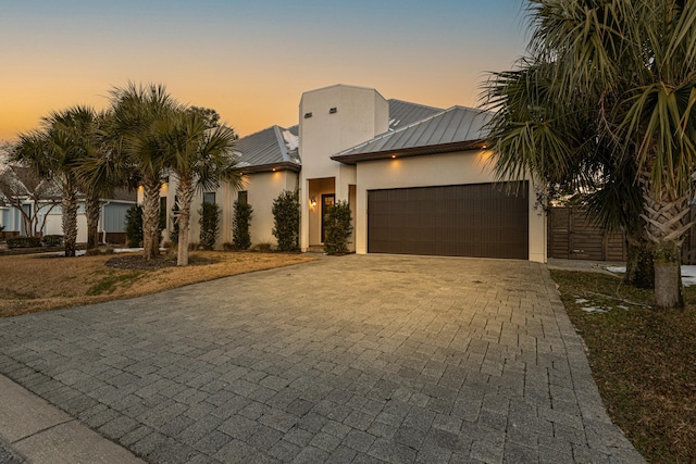 view of front of house featuring a garage