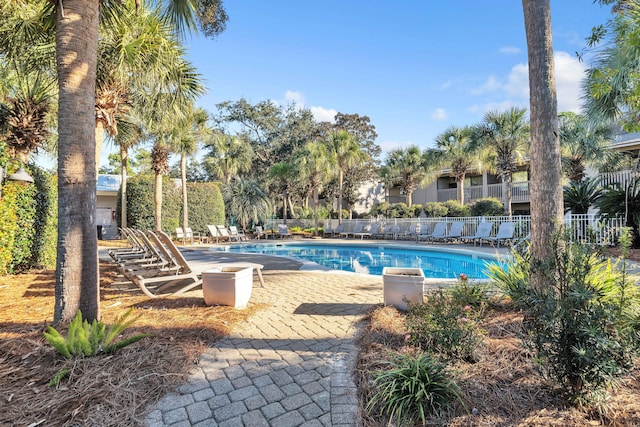 view of pool with a patio