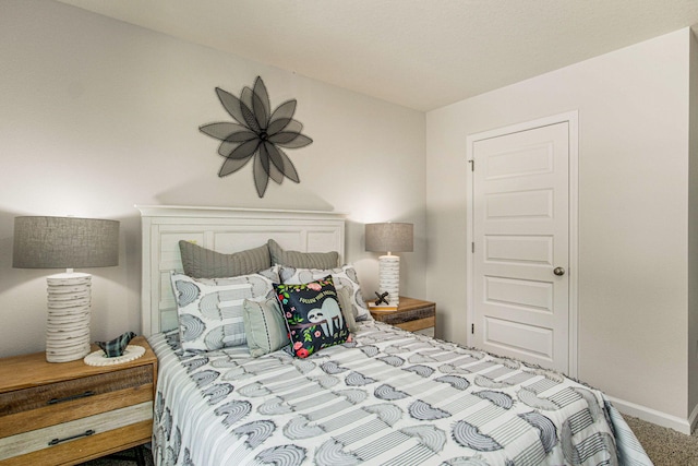 bedroom with carpet floors