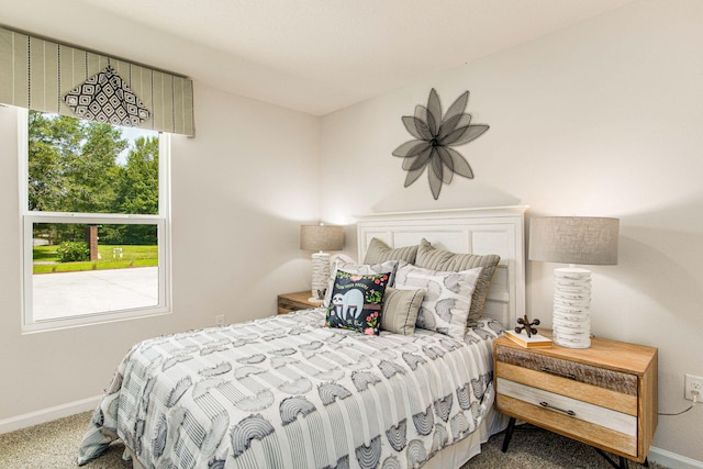 view of carpeted bedroom