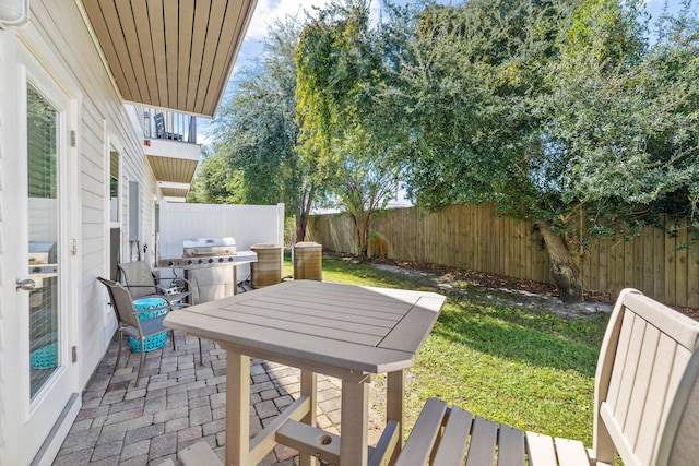 view of patio / terrace featuring area for grilling