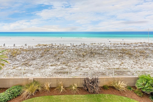 water view with a view of the beach