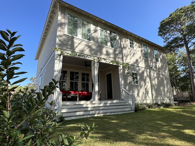 exterior space featuring a lawn