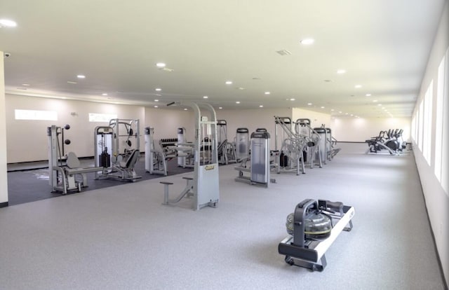 view of workout area