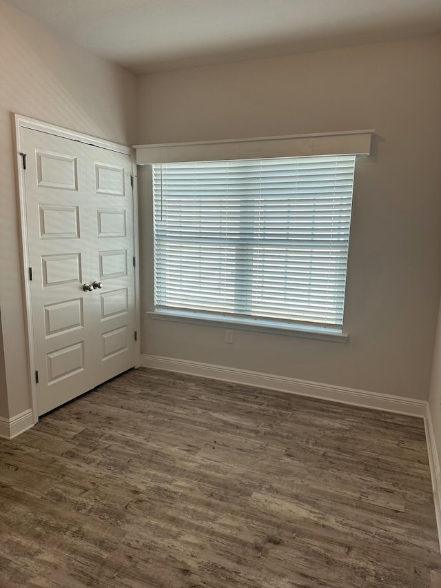 interior space featuring dark wood-type flooring and a healthy amount of sunlight