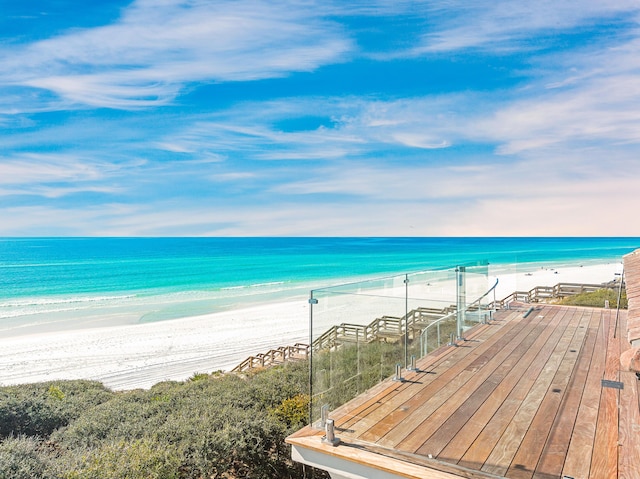 water view with a beach view