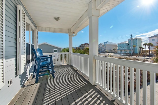 7646 Gulf Blvd, Navarre, FL 32566 - wooden terrace with a residential view