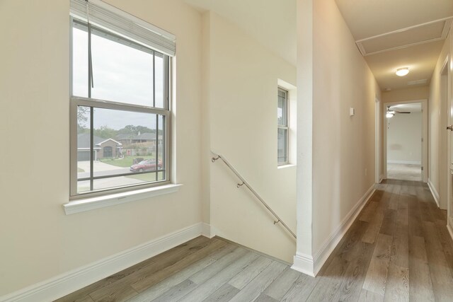 hallway featuring light hardwood / wood-style floors