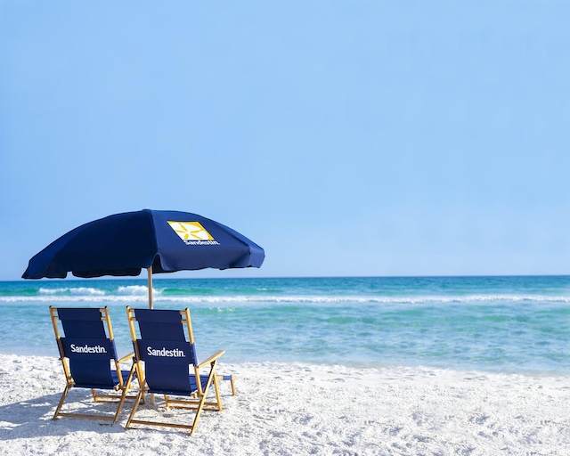 water view featuring a beach view