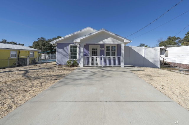 view of front of home with a porch