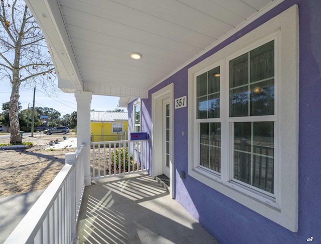 balcony with covered porch