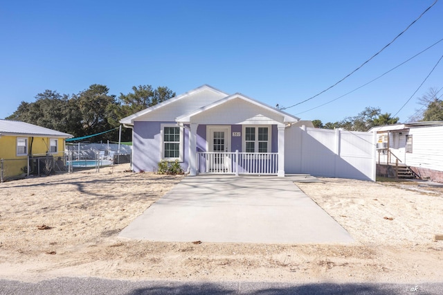 view of front of home with a porch