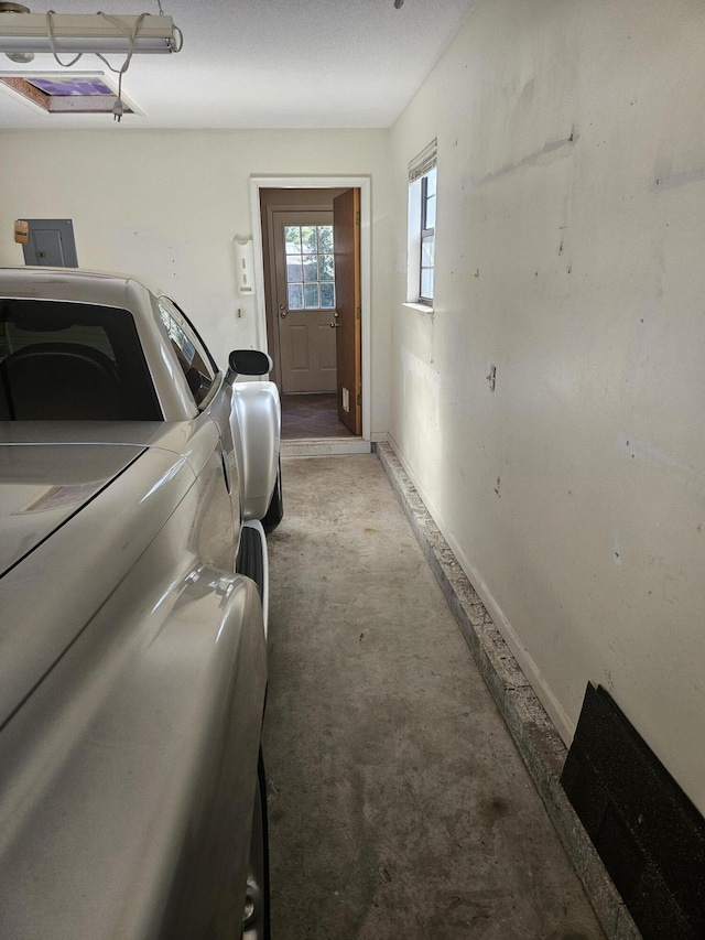 garage with washer and dryer