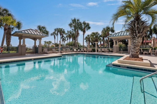 view of pool with a patio