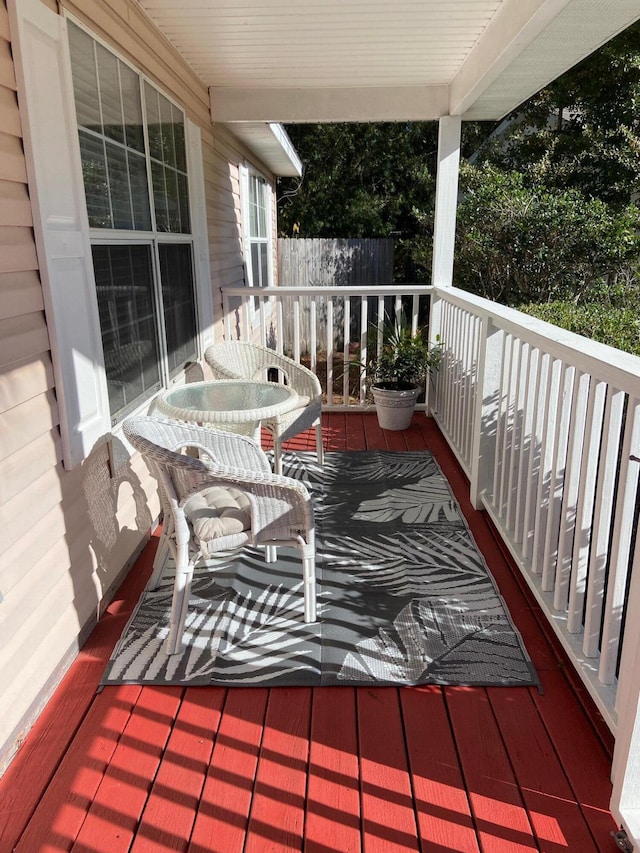 view of wooden terrace